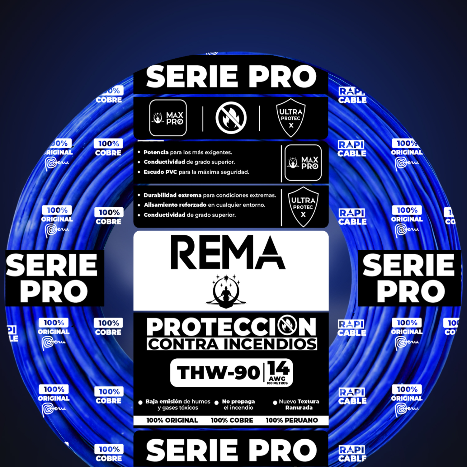 CABLE THW PRO AZUL