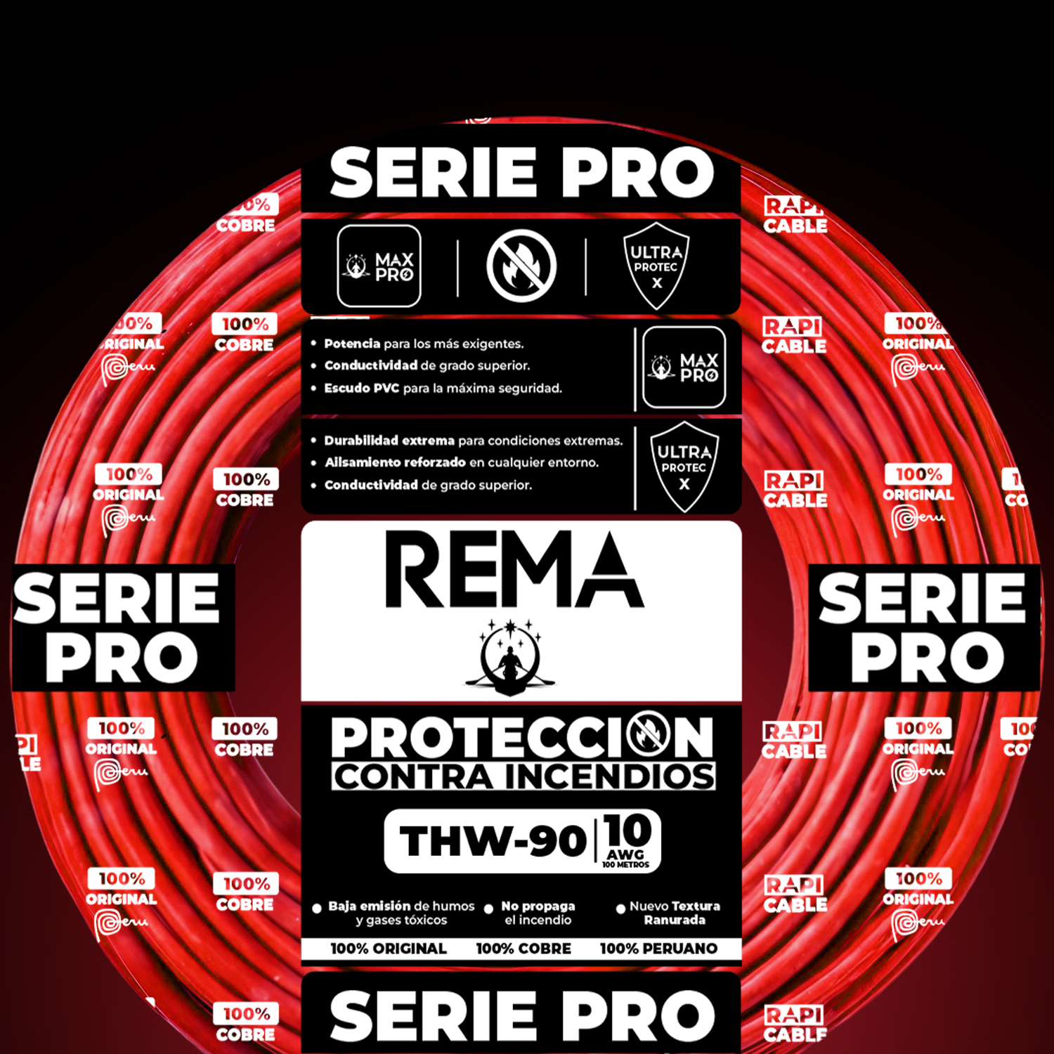 CABLE THW PRO ROJO