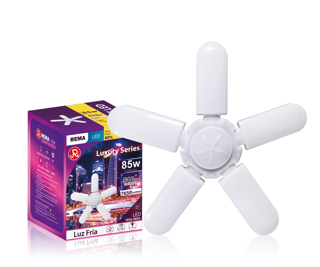 Foco hélice 5 aspas 85w