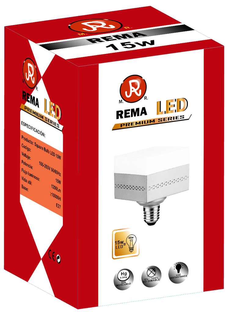 Foco Led Cuadrado 15W