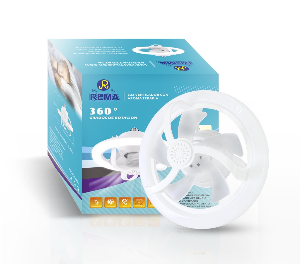 FOCO VENTILADOR RGB 60W