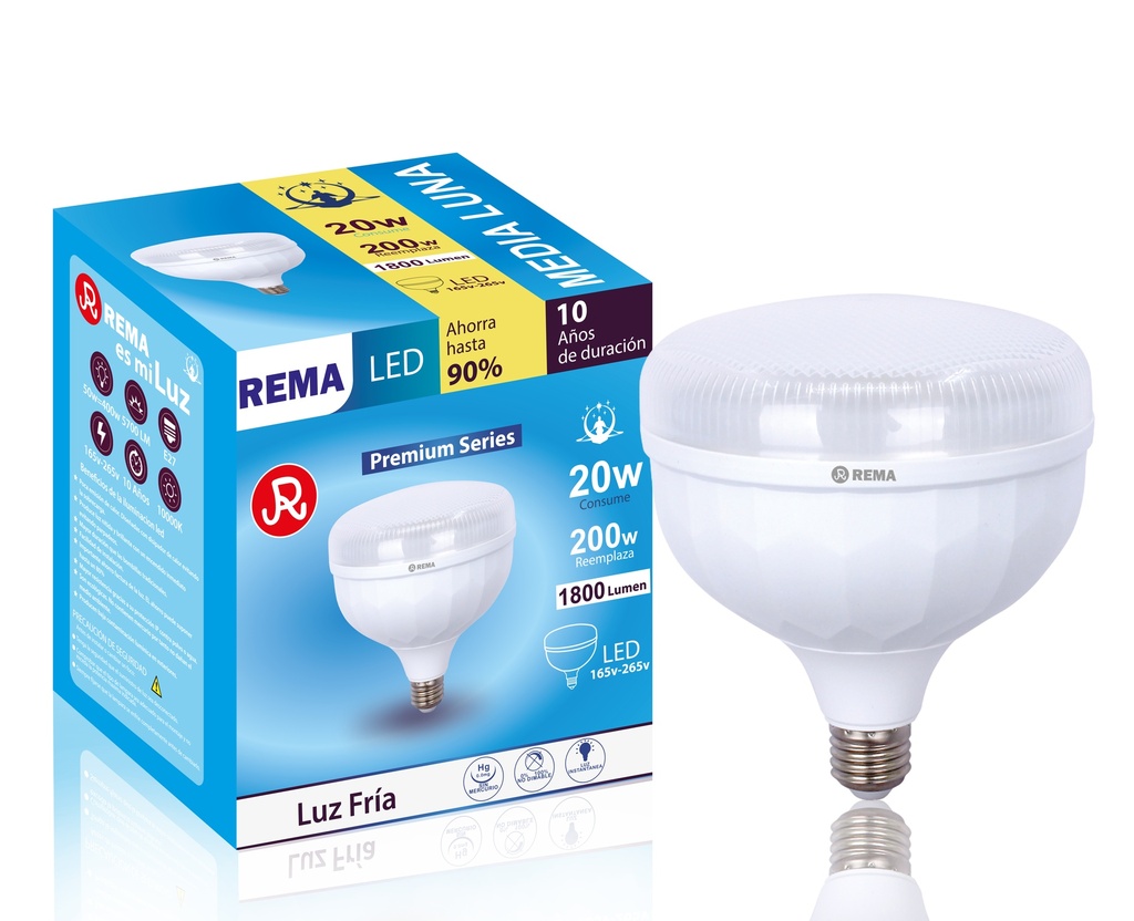 Foco Media Luna 20w