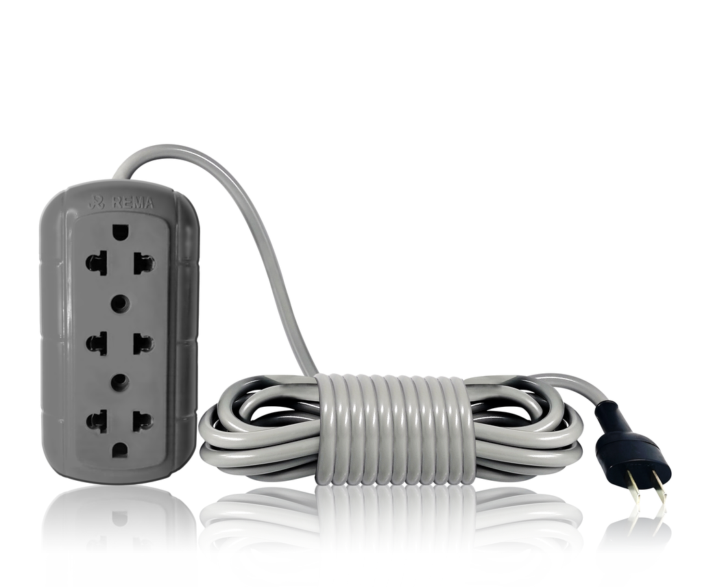Extension vulcanizado 5m + 3e gris