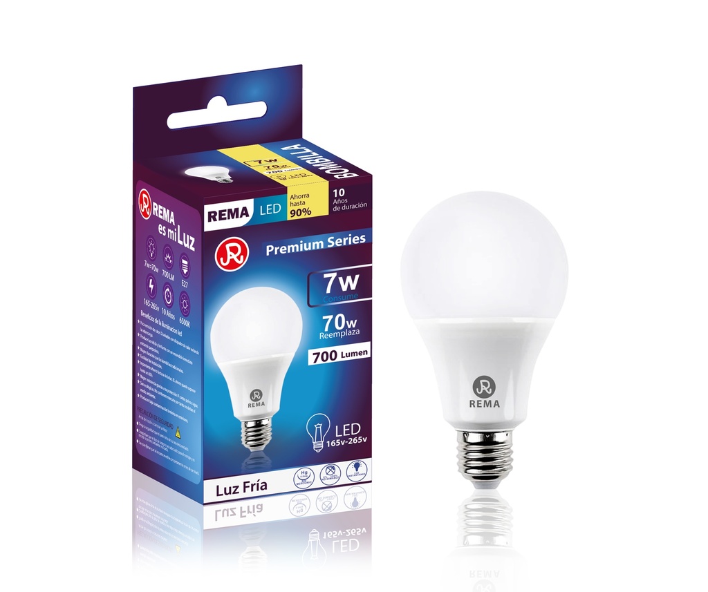 Foco bombilla 7w