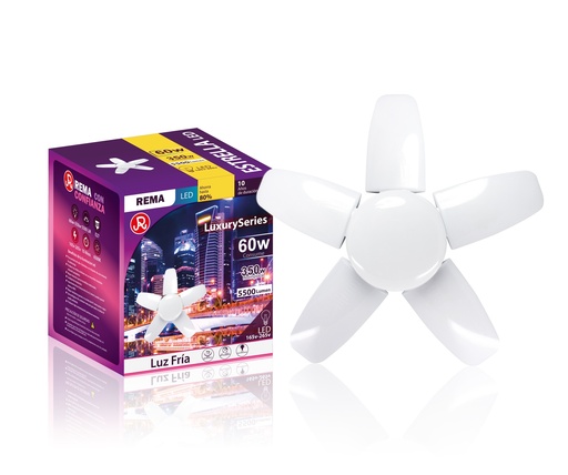 Foco mini estrella 5 aspas 60w