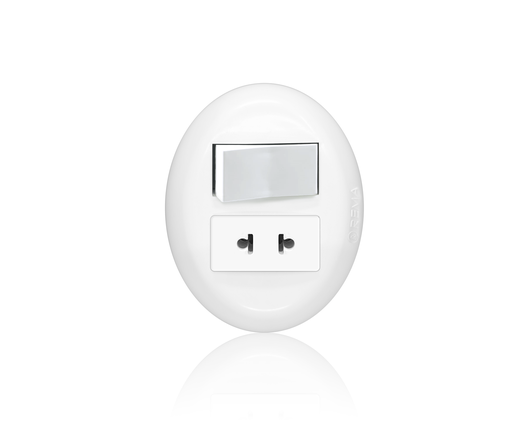 [PV-H05] Tomacorriente mixto sobreponer tortuga