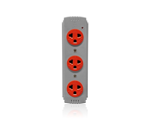 [PV-H07] Tomacorriente  triple industrial gris