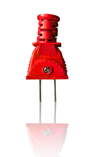 Enchufe plano con tornillo colores